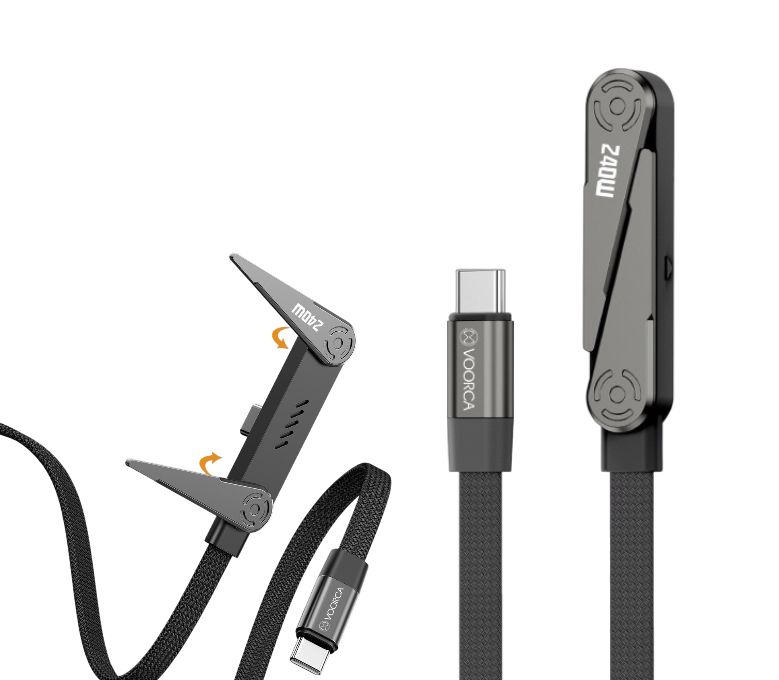 240W 1.5米多功能帶鋅合金支架傳輸充電線