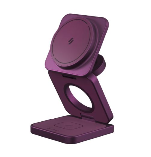 亞果元素 Mag 3 Ultra Qi2 25W 折疊式三合一無線充電座